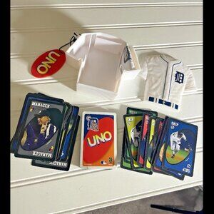Sababa Toys Detroit Tigers Baseball Uno Card Set Collectible W/ Jersey Case MLB